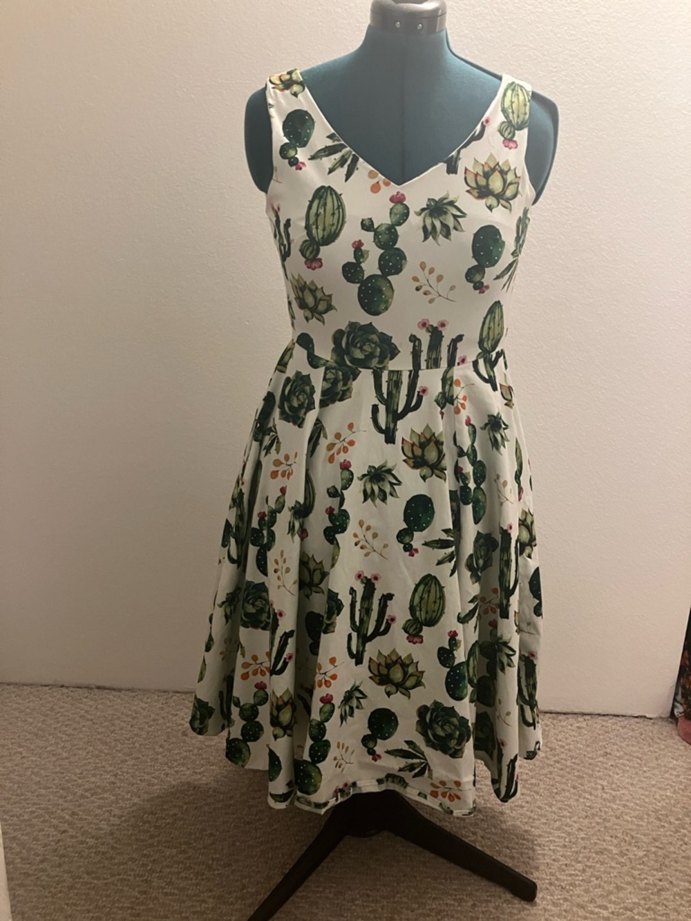 Retro rockabilly 50s style Cactus and succulent dress